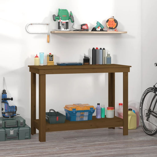 Banco da Lavoro Ambra 110x50x80 cm in Legno Massello di Pino - homemem39