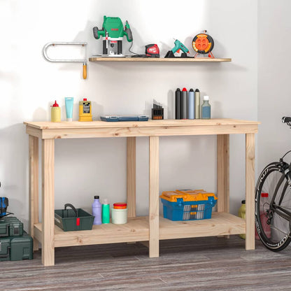 Banco da Lavoro 140x50x80 cm in Legno Massello di Pino | homemem39