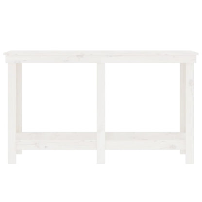 Banco da Lavoro Bianco 140x50x80 cm in Legno Massello di Pino - homemem39