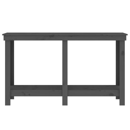 Banco da Lavoro Grigio 140x50x80 cm in Legno Massello di Pino - homemem39