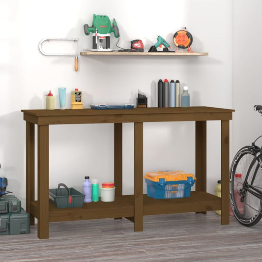 Banco da Lavoro Ambra 140x50x80 cm in Legno Massello di Pino - homemem39
