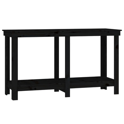 Banco da Lavoro Nero 140x50x80 cm in Legno Massello di Pino - homemem39