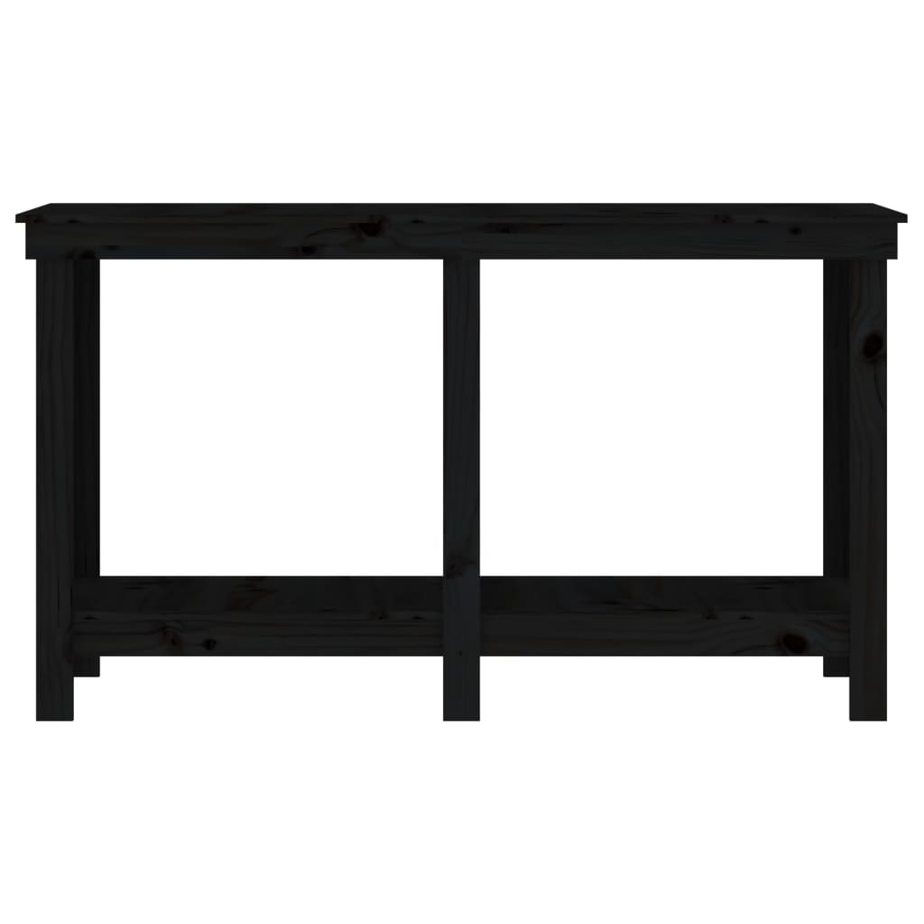 Banco da Lavoro Nero 140x50x80 cm in Legno Massello di Pino - homemem39
