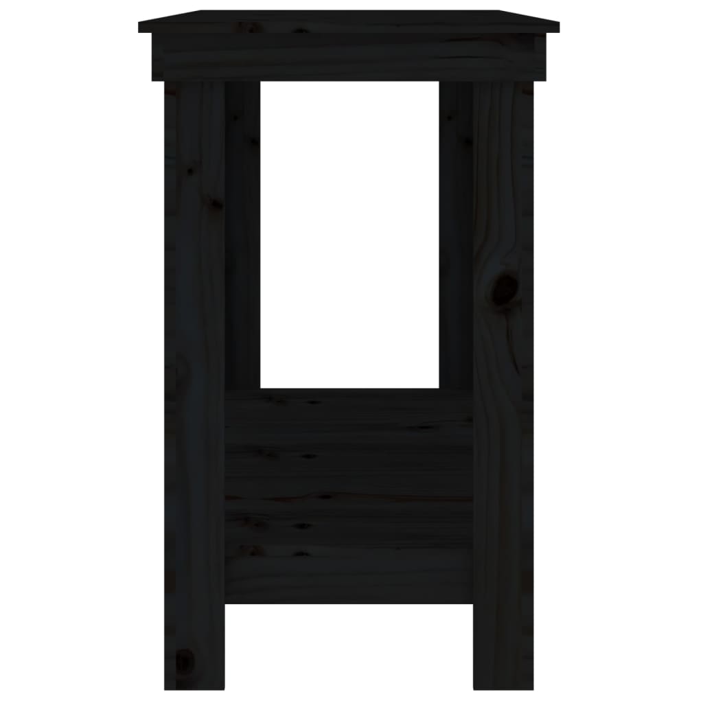 Banco da Lavoro Nero 140x50x80 cm in Legno Massello di Pino - homemem39