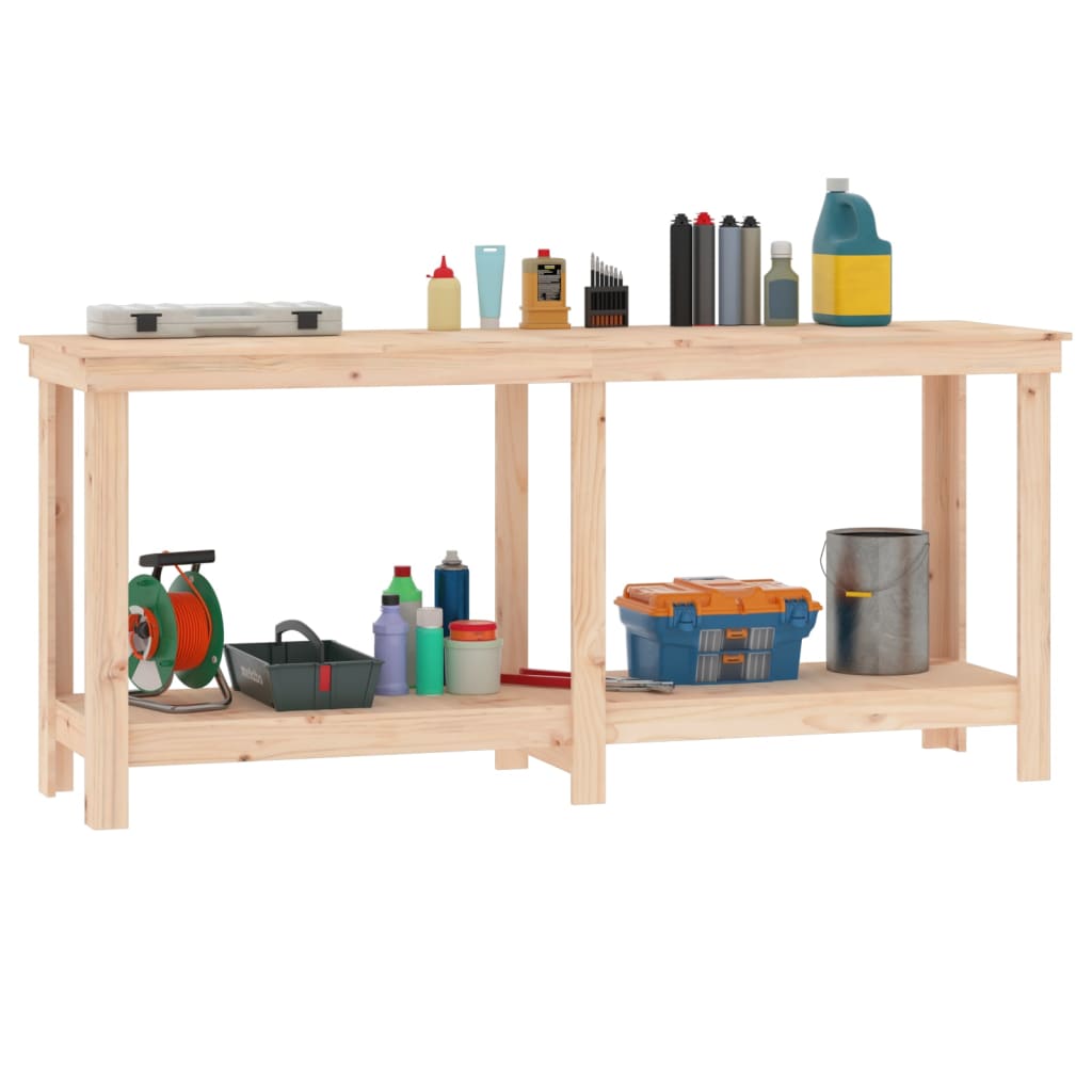 Banco da Lavoro 180x50x80 cm in Legno Massello di Pino | homemem39