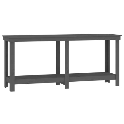 Banco da Lavoro Grigio 180x50x80 cm in Legno Massello di Pino - homemem39