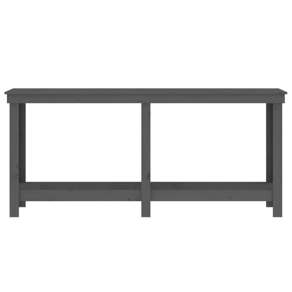 Banco da Lavoro Grigio 180x50x80 cm in Legno Massello di Pino - homemem39