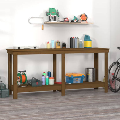 Banco da Lavoro Ambra 180x50x80 cm in Legno Massello di Pino - homemem39