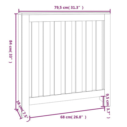 Copertura Termosifone 79,5x19x84 cm Legno Massello Pino - homemem39