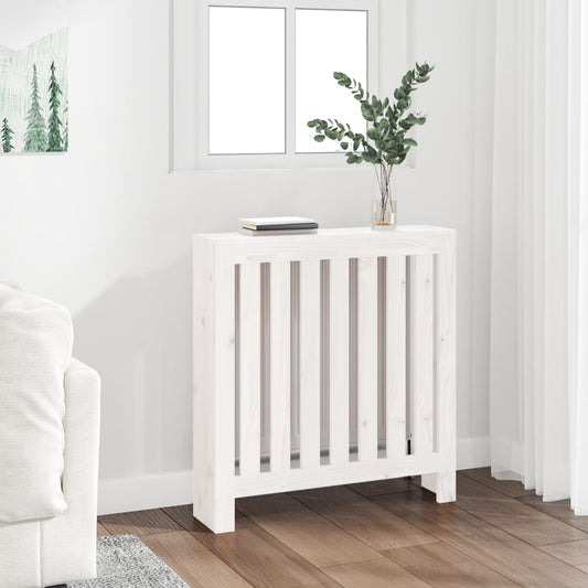 Copertura Termosifone Bianca 79,5x19x84 cm Legno Massello Pino - homemem39