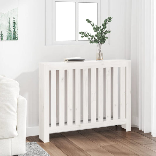 Copertura Termosifone Bianca 108,5x19x84 cm Legno Massello Pino - homemem39