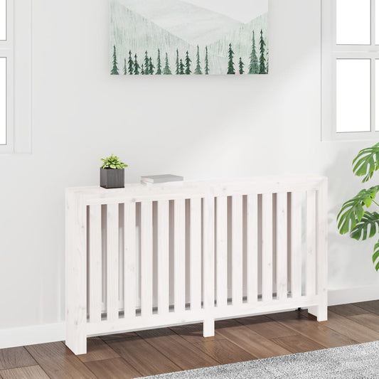Copertura Termosifone Bianca 153x19x84 cm Legno Massello Pino | homemem39