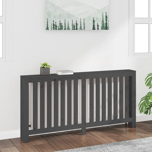 Copertura Termosifone Grigia 169x19x84 cm Legno Massello Pino - homemem39
