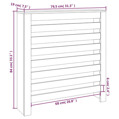 Copertura Termosifone 79,5x19x84 cm Legno Massello Pino - homemem39