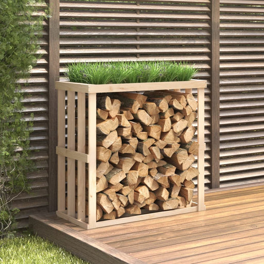 Portaceppi da Esterno 108x52x106 cm Legno Massello Pino - homemem39