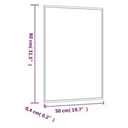 Specchio da Parete 50x80 cm Vetro Rettangolare | homemem39
