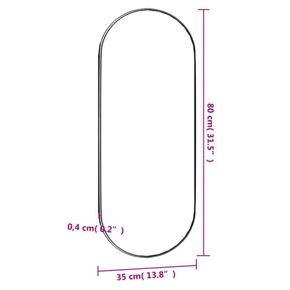 Specchio da Parete 35x80 cm Vetro Ovale | homemem39