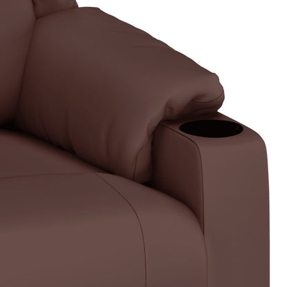 Poltrona Reclinabile Elettrica Marrone in Similpelle | homemem39