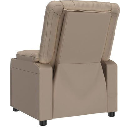 Poltrona Reclinabile Elettrica Cappuccino in Similpelle - homemem39