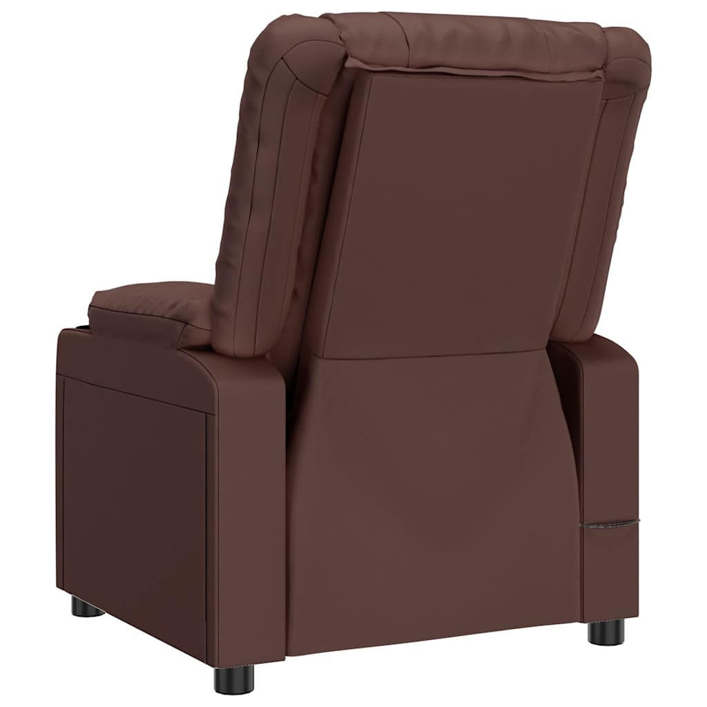 Poltrona Massaggiante Elettrica Marrone in Similpelle | homemem39