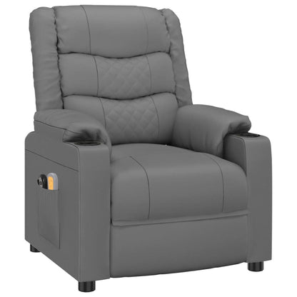 Poltrona Massaggiante Elettrica Grigio Similpelle | homemem39