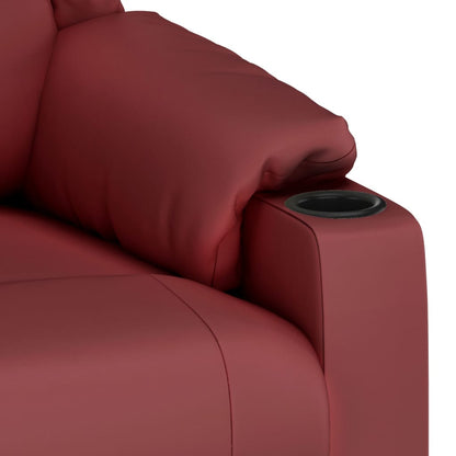 Poltrona Alzapersona Rosso Vino in Similpelle