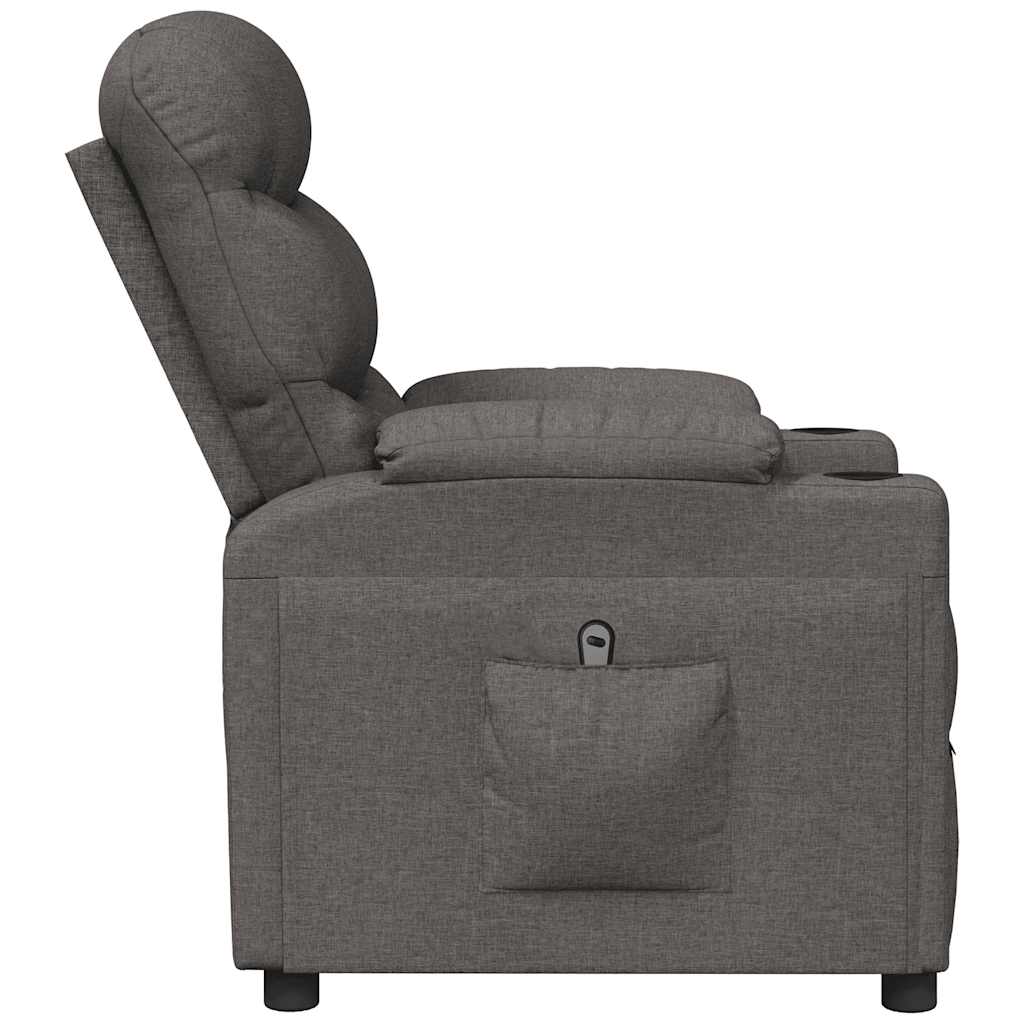 Poltrona Elettrica Reclinabile Grigio Scuro in Tessuto | homemem39