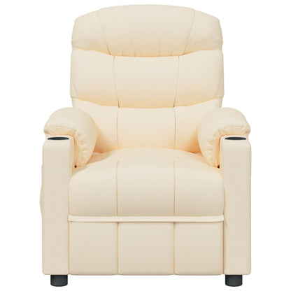 Poltrona Massaggiante Elettrica Crema in Tessuto - homemem39