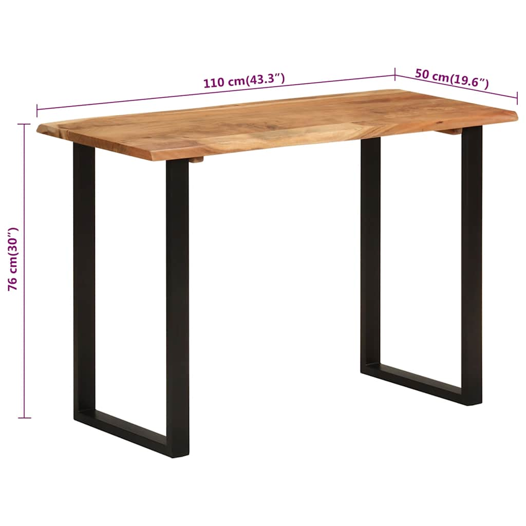 Tavolo da Pranzo 110x50x76 cm Legno Massello di Acacia - homemem39