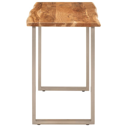 Tavolo da Pranzo 110x50x76 cm Legno Massello di Acacia - homemem39