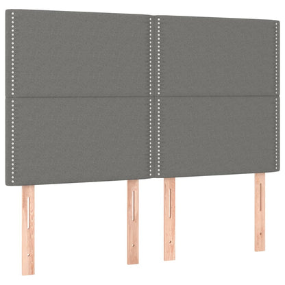Giroletto a Molle con Materasso Grigio Scuro 140x200cm Tessuto | homemem39