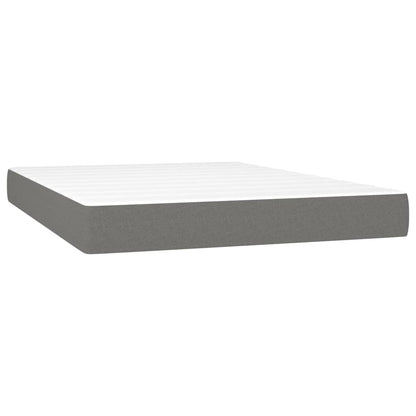 Giroletto a Molle con Materasso Grigio Scuro 140x200cm Tessuto | homemem39