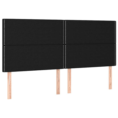 Giroletto a Molle con Materasso Nero 160x200 cm in Tessuto | homemem39