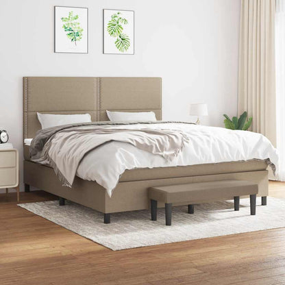 Giroletto a Molle con Materasso Tortora 180x200 cm in Tessuto | homemem39