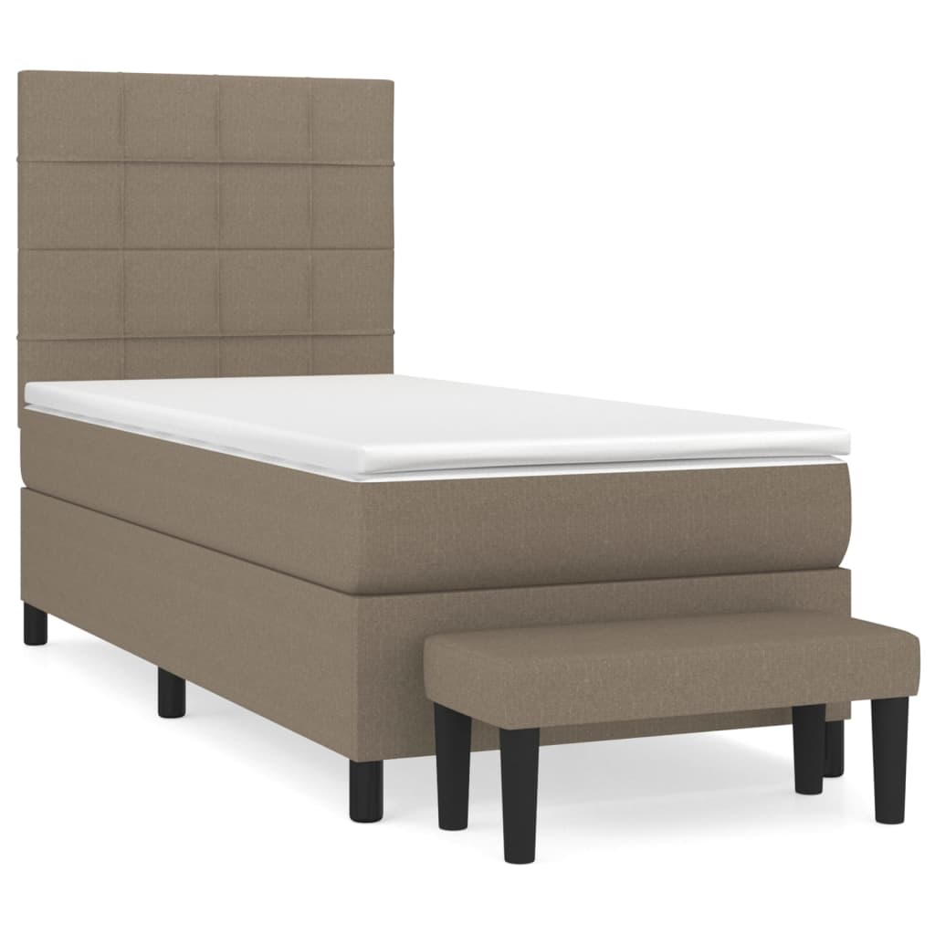 Giroletto a Molle con Materasso Tortora 80x200 cm inTessuto | homemem39
