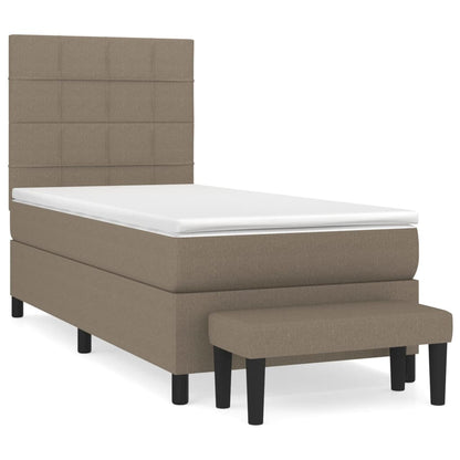 Giroletto a Molle con Materasso Tortora 80x200 cm inTessuto | homemem39