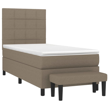 Giroletto a Molle con Materasso Tortora 80x200 cm inTessuto | homemem39