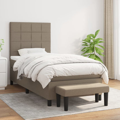 Giroletto a Molle con Materasso Tortora 80x200 cm inTessuto | homemem39