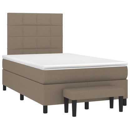 Giroletto a Molle con Materasso Tortora 120x200 cm in Tessuto | homemem39