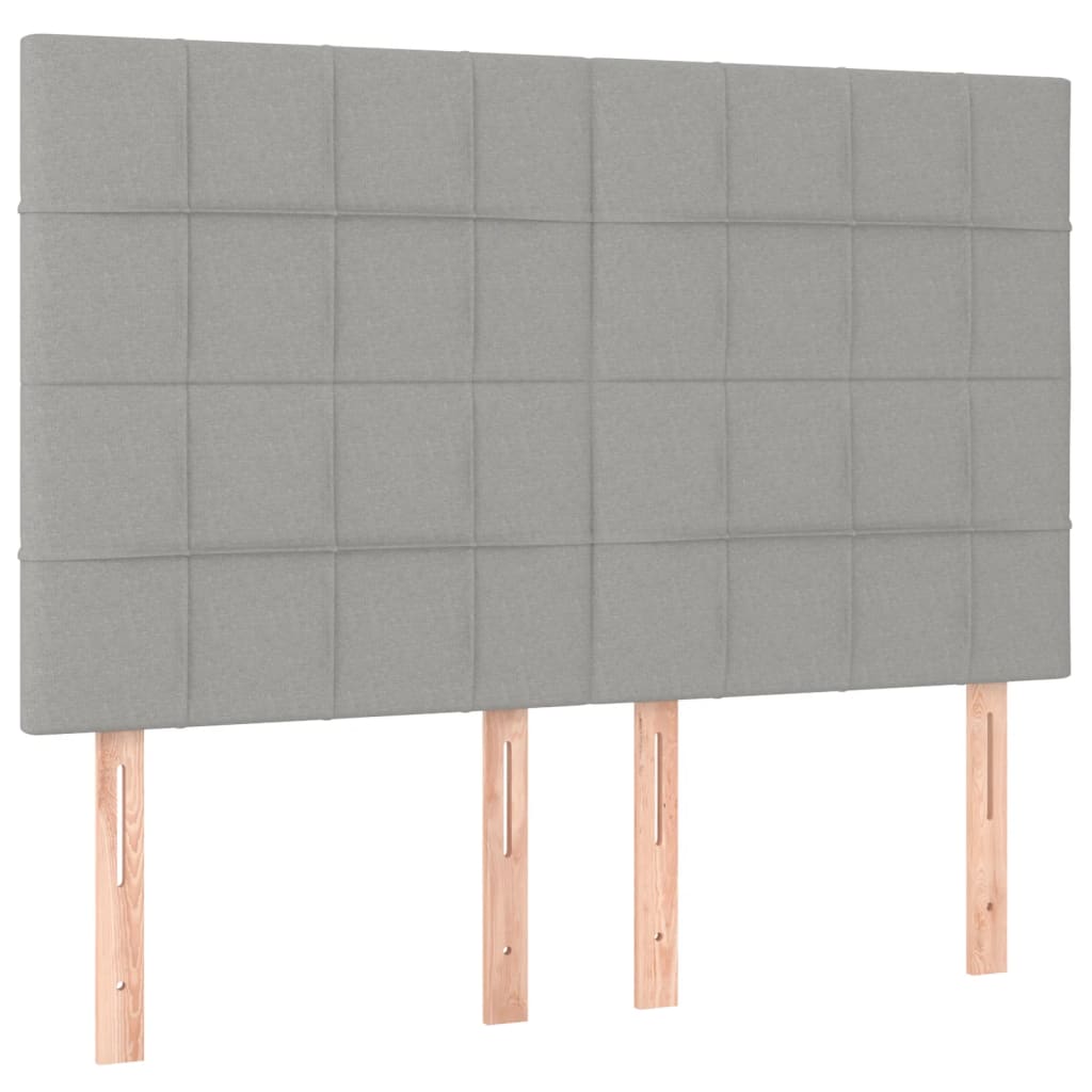 Giroletto a Molle con Materasso Grigio Chiaro 140x190cm Tessuto | homemem39