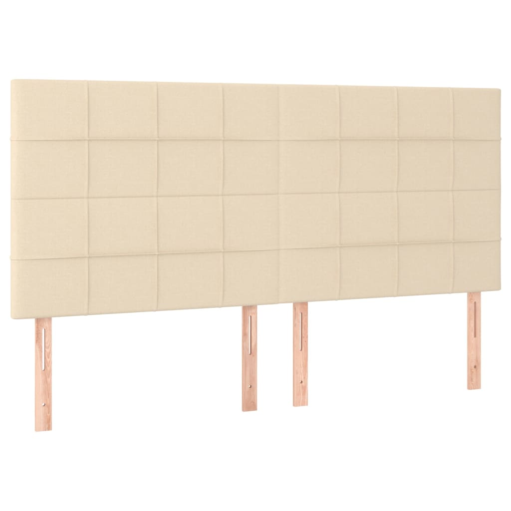 Giroletto a Molle con Materasso Crema 180x200 cm in Tessuto | homemem39