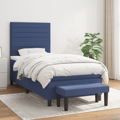 Giroletto a Molle con Materasso Blu 80x200 cm inTessuto | homemem39