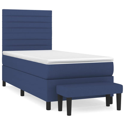 Giroletto a Molle con Materasso Blu 90x190 cm in Tessuto | homemem39