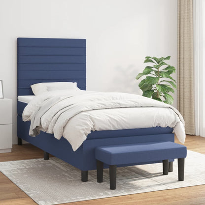 Giroletto a Molle con Materasso Blu 90x190 cm in Tessuto | homemem39