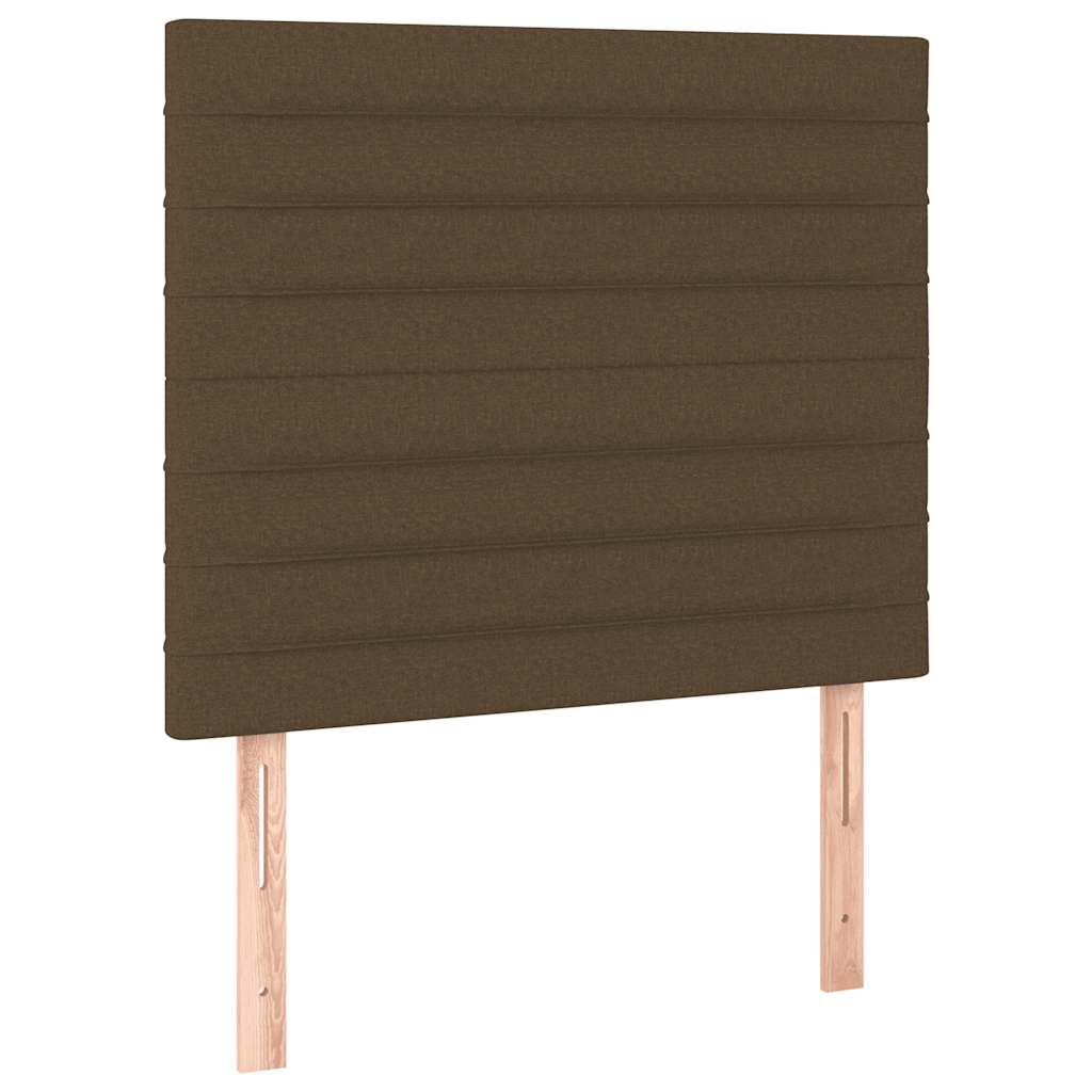 Giroletto a Molle con Materasso Marrone Scuro 90x200 cm Tessuto | homemem39