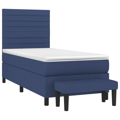 Giroletto a Molle con Materasso Blu 90x200 cm inTessuto | homemem39