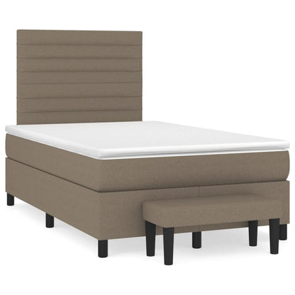 Giroletto a Molle con Materasso Tortora 120x200 cm in Tessuto | homemem39