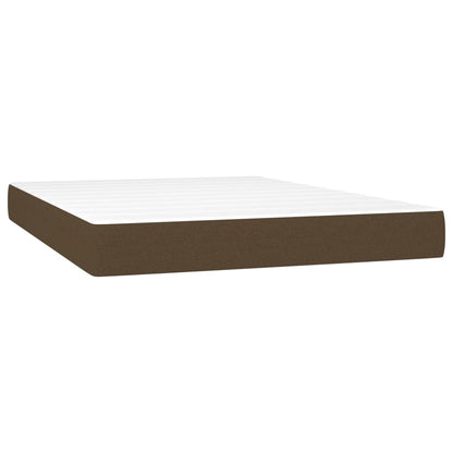 Giroletto a Molle con Materasso Marrone Scuro 140x190cm Tessuto | homemem39