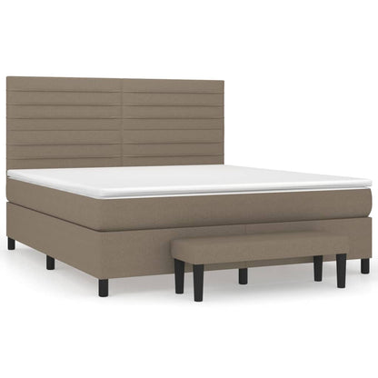 Giroletto a Molle con Materasso Tortora 180x200 cm in Tessuto | homemem39