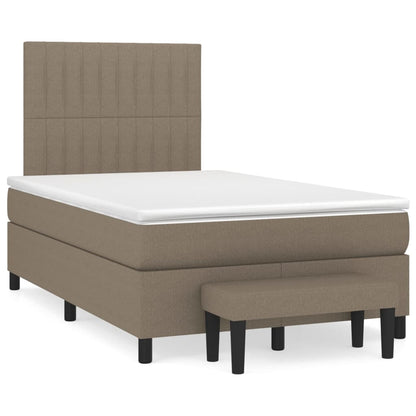 Giroletto a Molle con Materasso Tortora 120x200 cm in Tessuto | homemem39